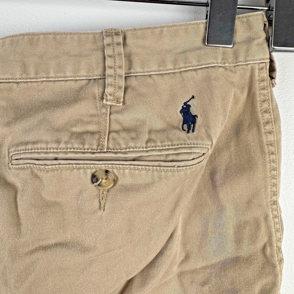 Polo Ralph Lauren Relaxed Fit Men's 36 (38) Tan Khaki Flat Front Shorts 10" Ins - Picture 3 of 6